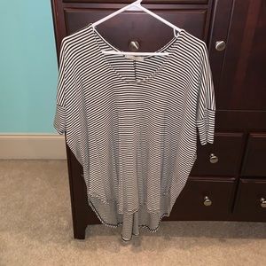 black and white striped shirt